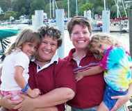 Heather Finstuen, Anne Magro and their daughters.